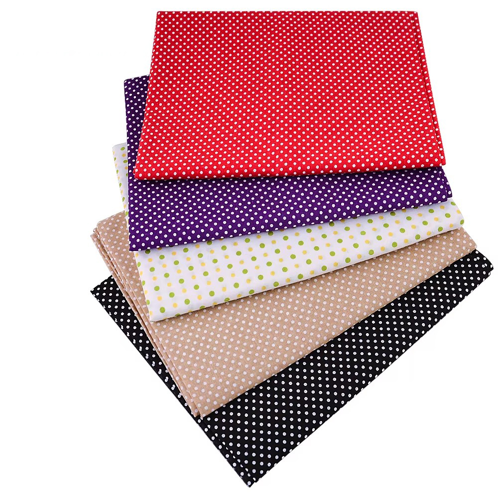 Sewing And Textile - 50X150CM White Orange Polka Dot Printed