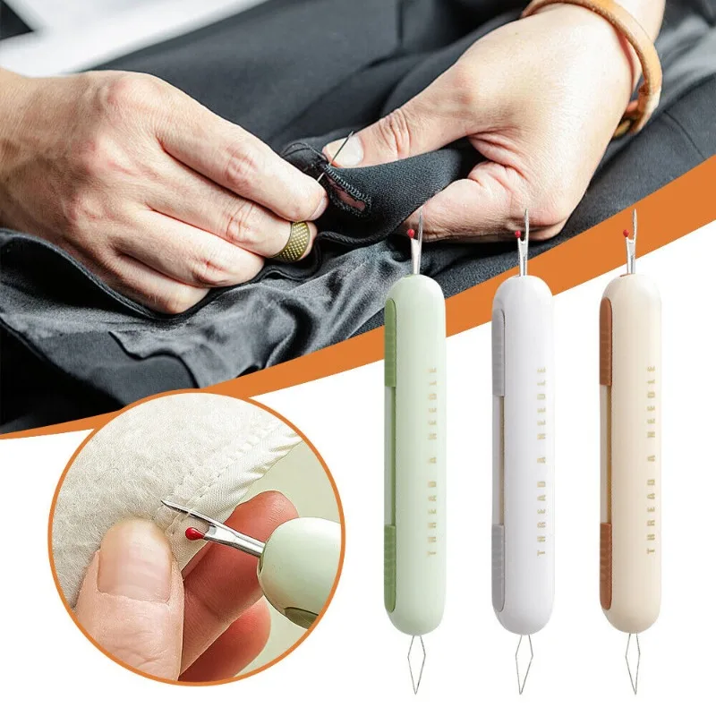 Seam Ripper Tool - 3PCS 2-in-1 Needle Threader Seam Rippers