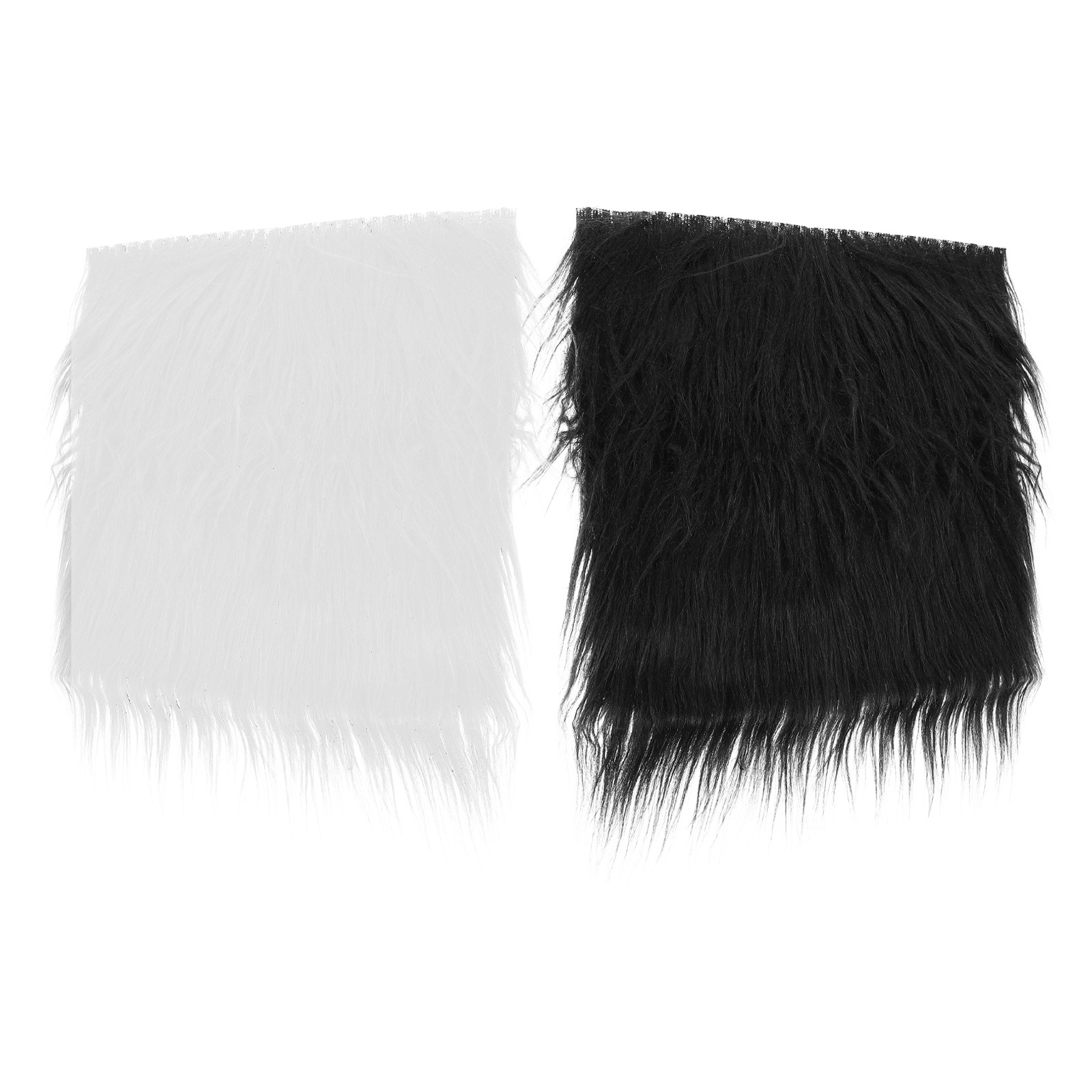 Sewing And Textile - 2Pcs Long Pile Synthetic Square Fabric