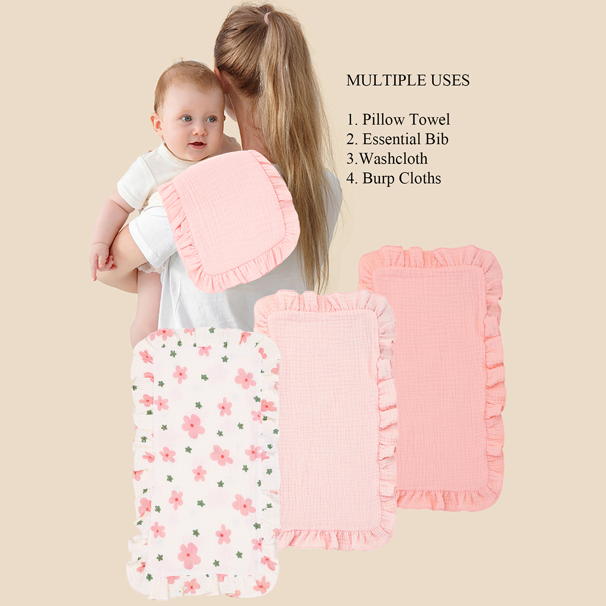 Shoulder Pad Set In - 3Pcs/Set Soft Muslin Cotton Gauze Shoulder