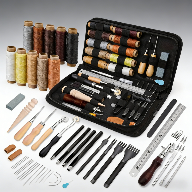 Sewing Thread Production - Shoe leather sewing kit with awl,