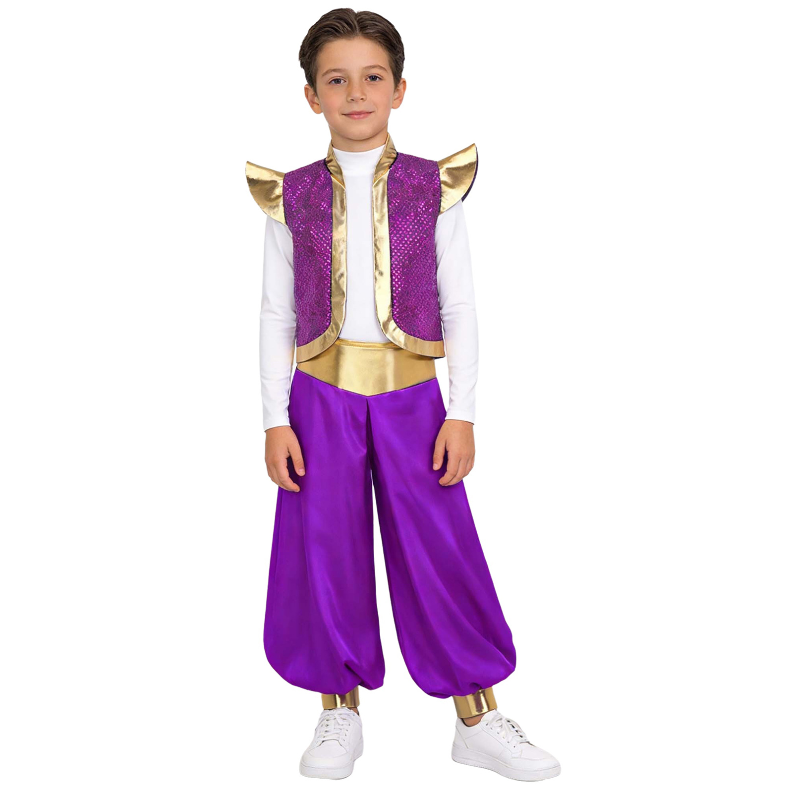 Boys Arabian Cosplay Costumes  - مراجعة Shoulder Pad Set In وسعره