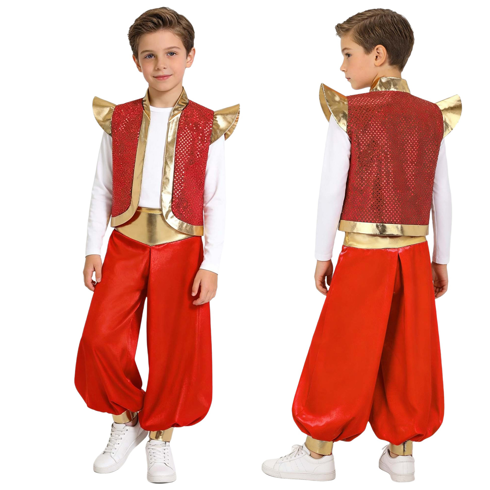 Boys Arabian Cosplay Costumes  - مراجعة Shoulder Pad Set In وسعره