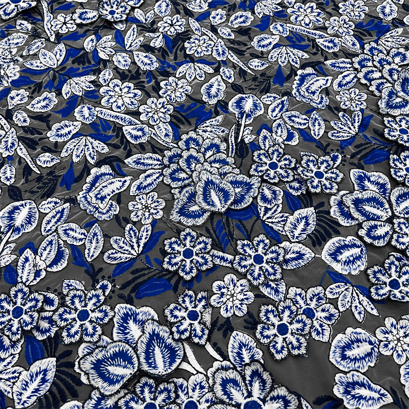 1yard Blue and white porcelain - مراجعة Sewing Embroidery Fabric وسعره