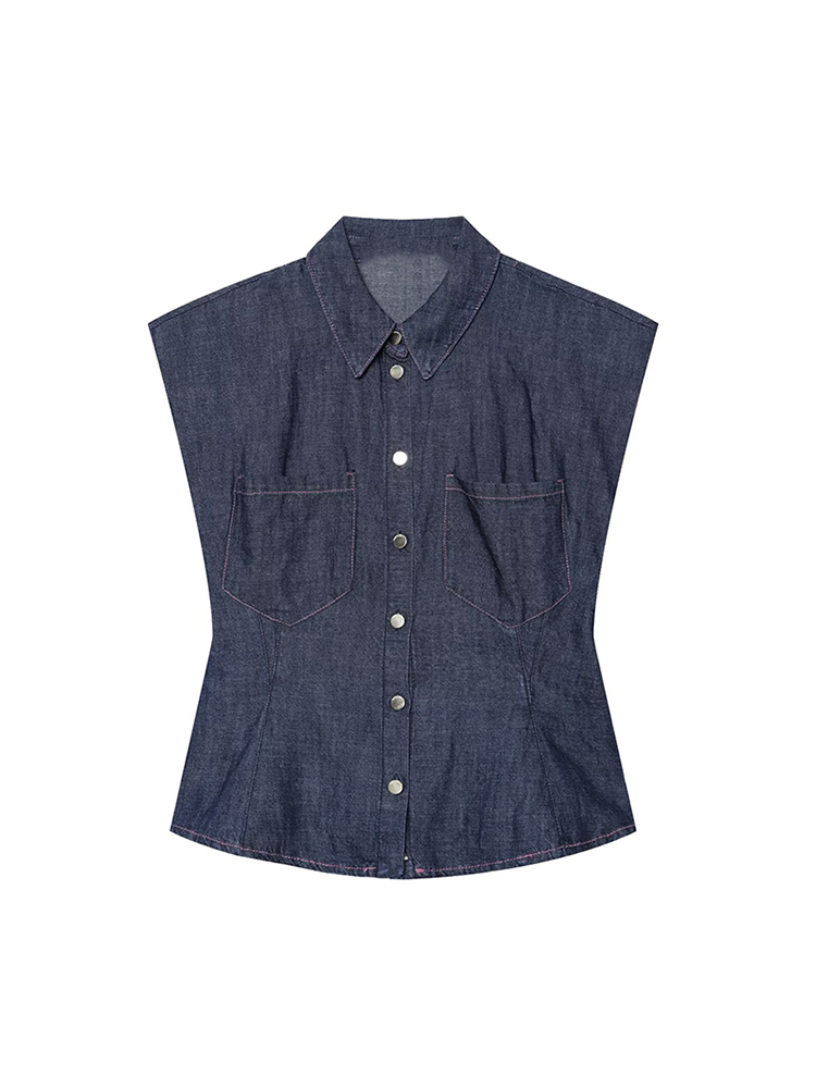 TFMLN Women Denim Pant Set Chi - مراجعة Shoulder Pad Set In وسعره