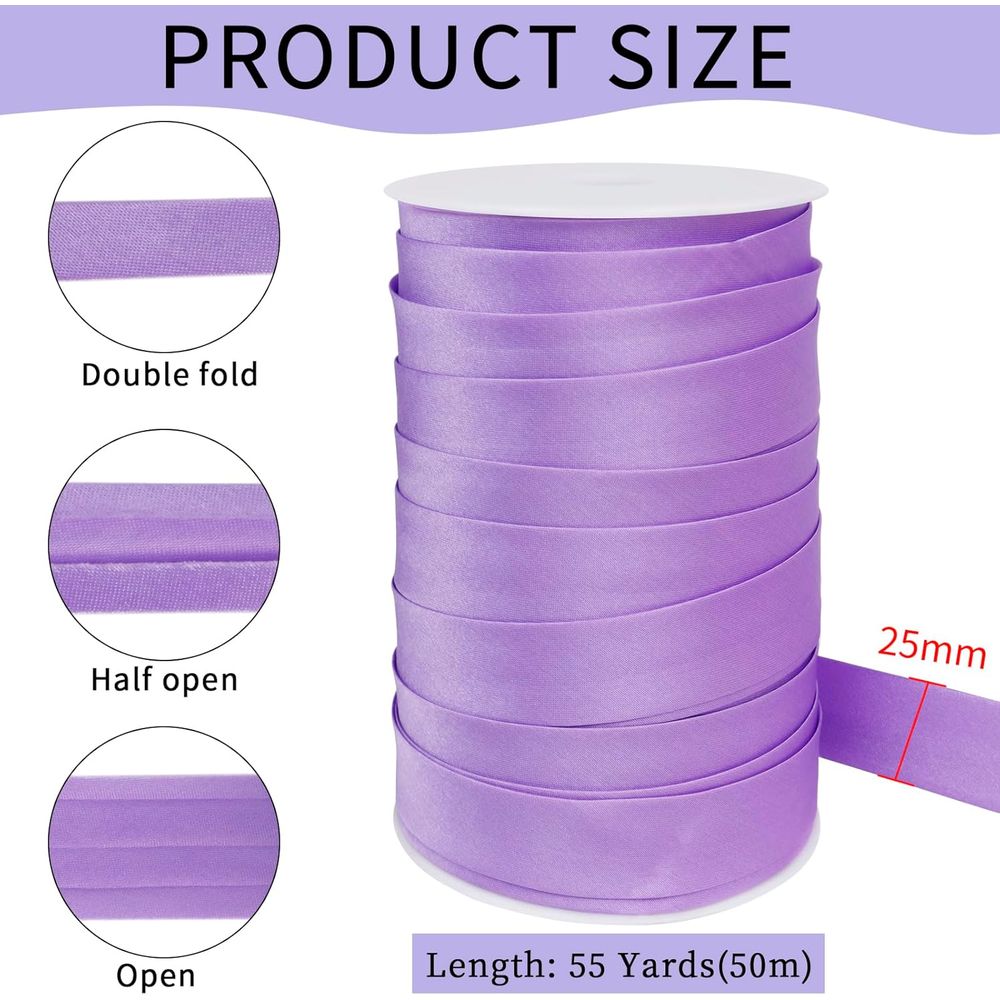 LEREATI Satin Bias Tape Double - مراجعة Binding Tape Bias وسعره