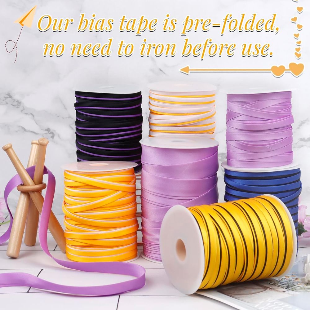LEREATI Satin Bias Tape Double - مراجعة Binding Tape Bias وسعره