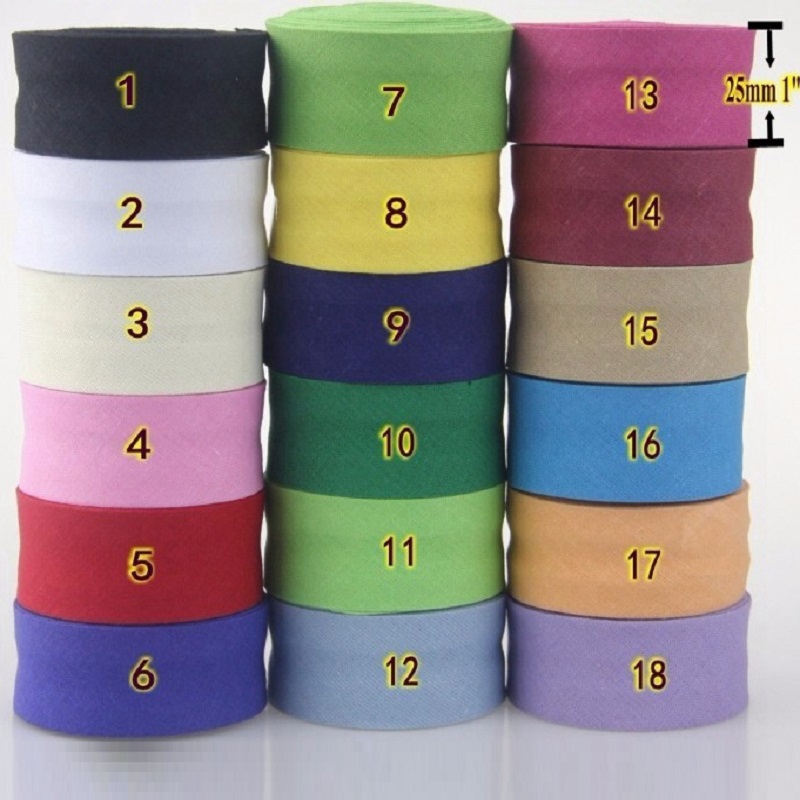 25mm Cotton Folded Bias Tape I - مراجعة Binding Tape Bias وسعره