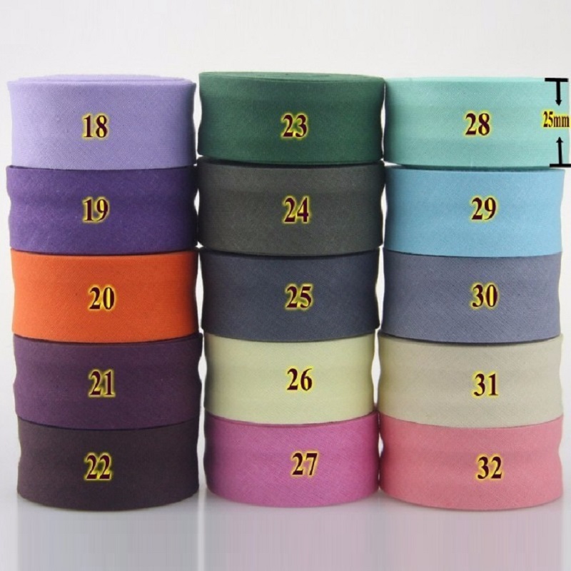 25mm Cotton Folded Bias Tape I - مراجعة Binding Tape Bias وسعره