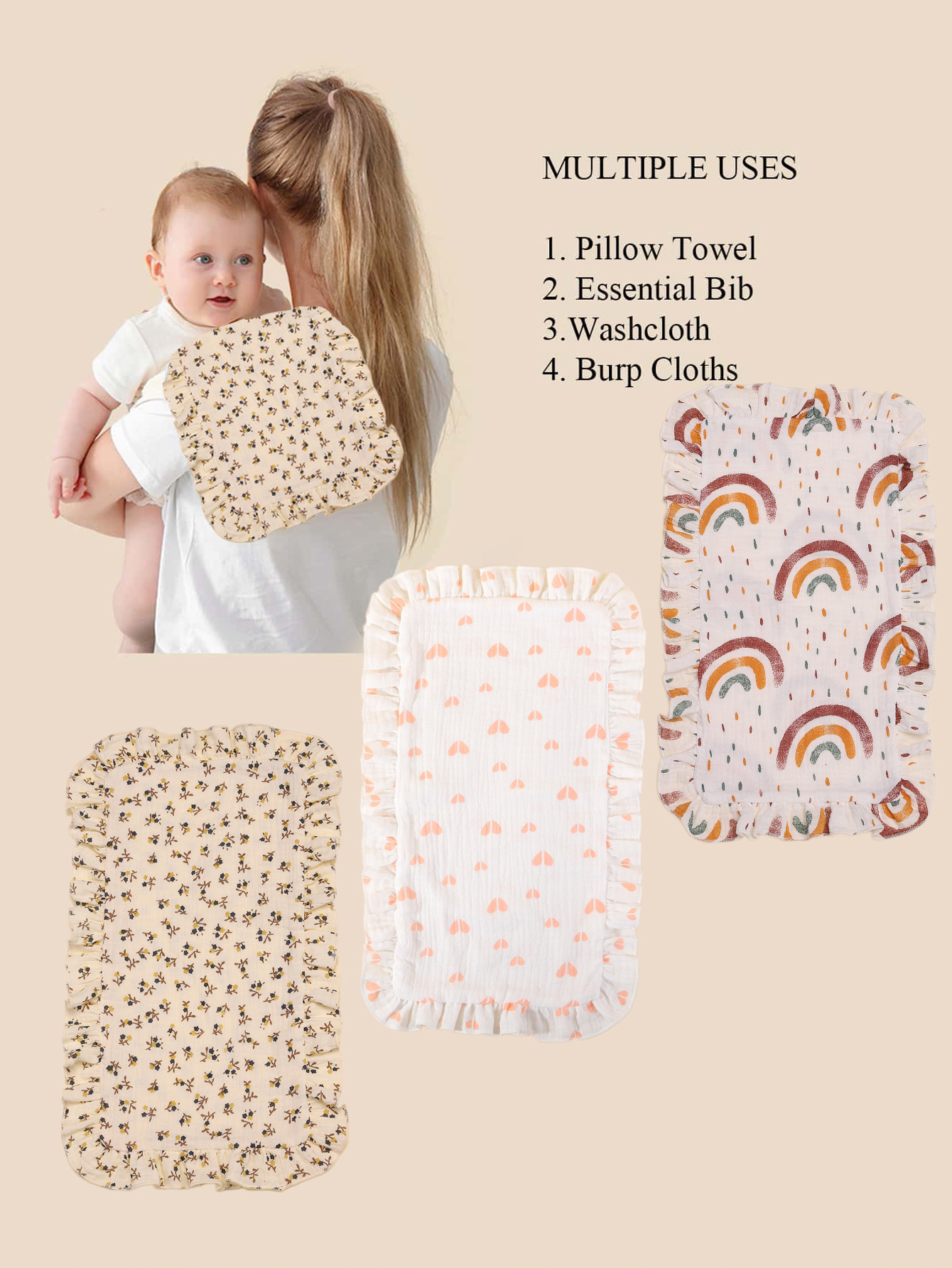 3Pcs/Set Solid And Printed Col - مراجعة Shoulder Pad Set In وسعره