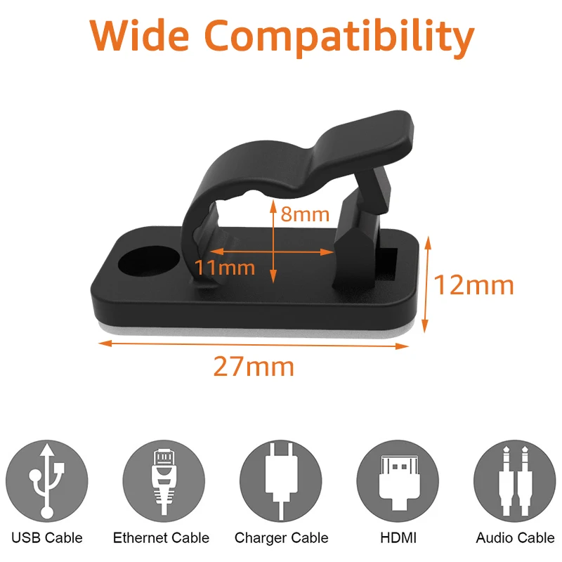10/50PCS Cable Organizer Clips - مراجعة Bobbin Organizer Box وسعره