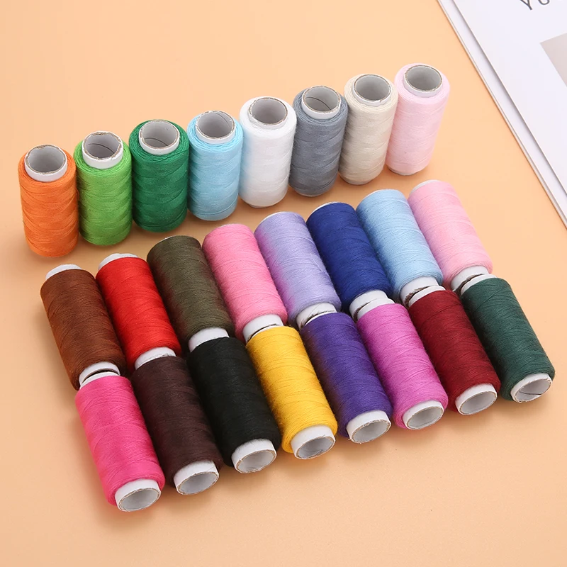 24 Color Sewing Thread 100 Pol - مراجعة Sewing Roll وسعره