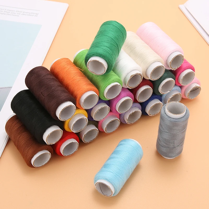 24 Color Sewing Thread 100 Pol - مراجعة Sewing Roll وسعره