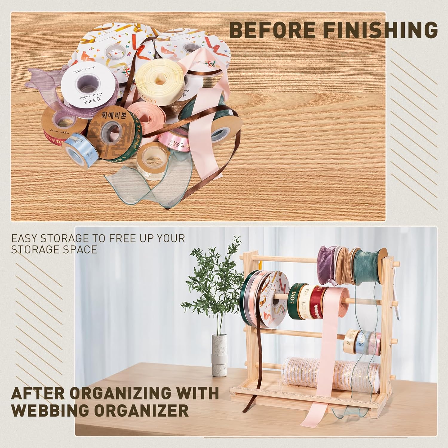 Ribbon Storage Rack Spool Hold - مراجعة Sewing Roll وسعره