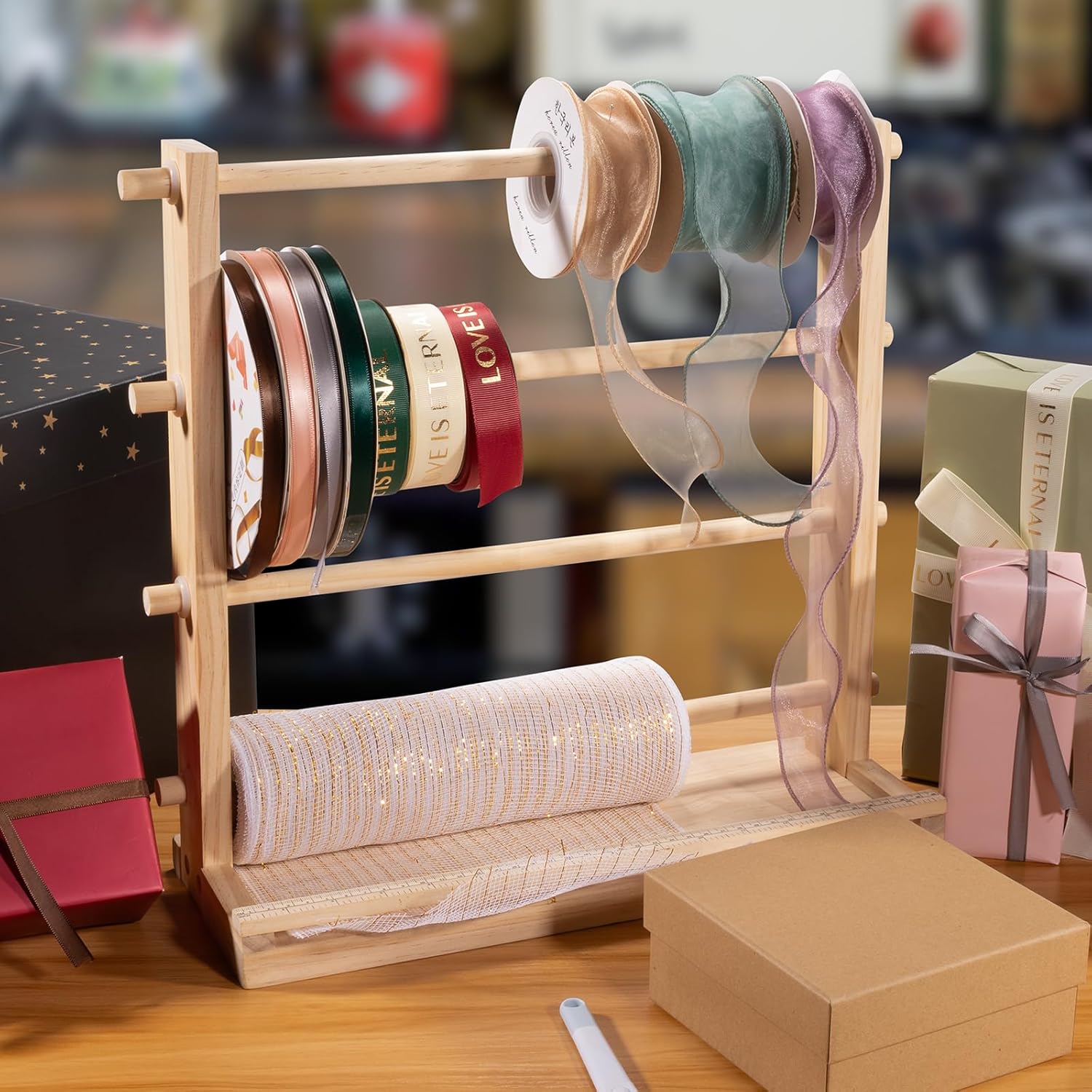 Ribbon Storage Rack Spool Hold - مراجعة Sewing Roll وسعره