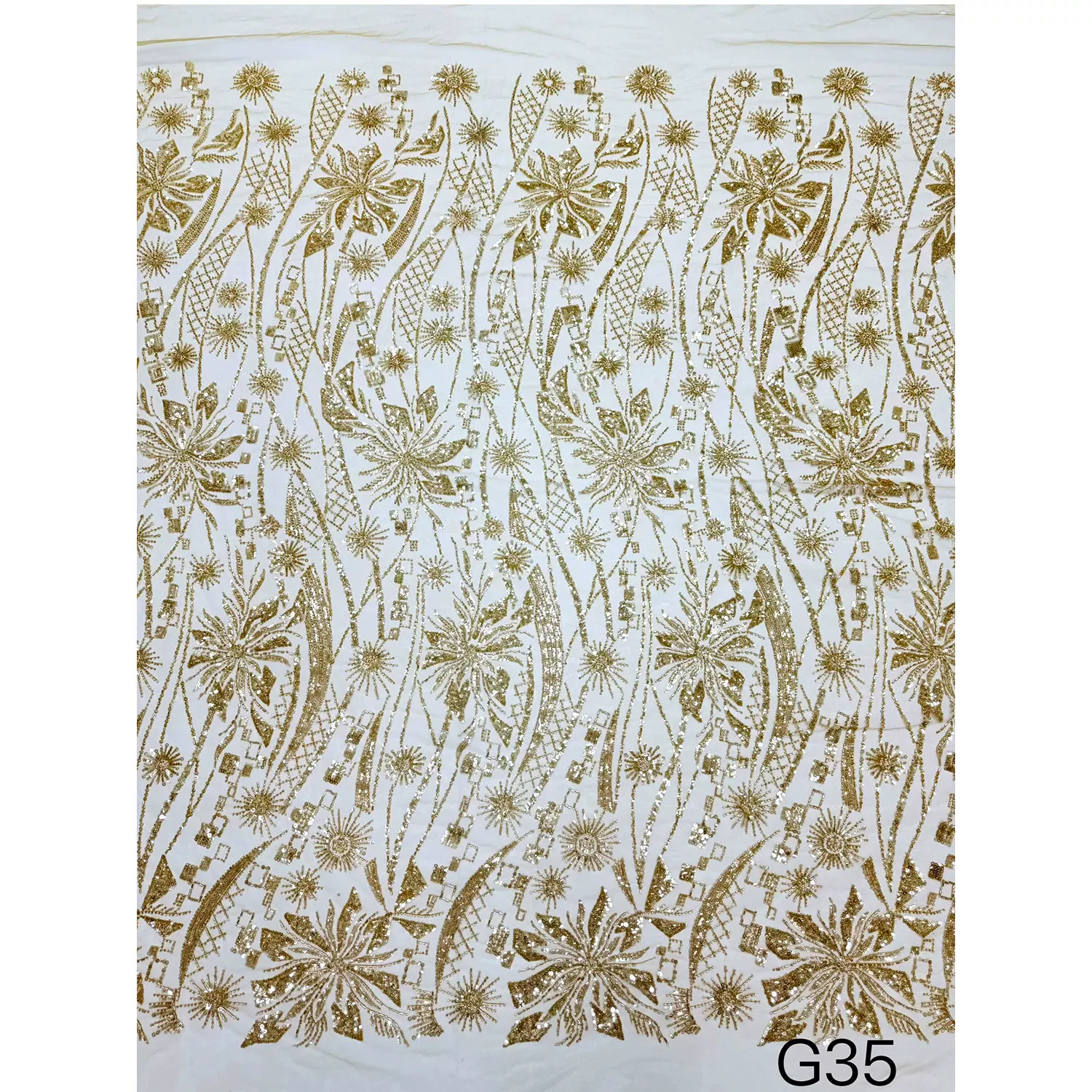 1yard soft Lace fabric Geometr - مراجعة Sewing Embroidery Fabric وسعره