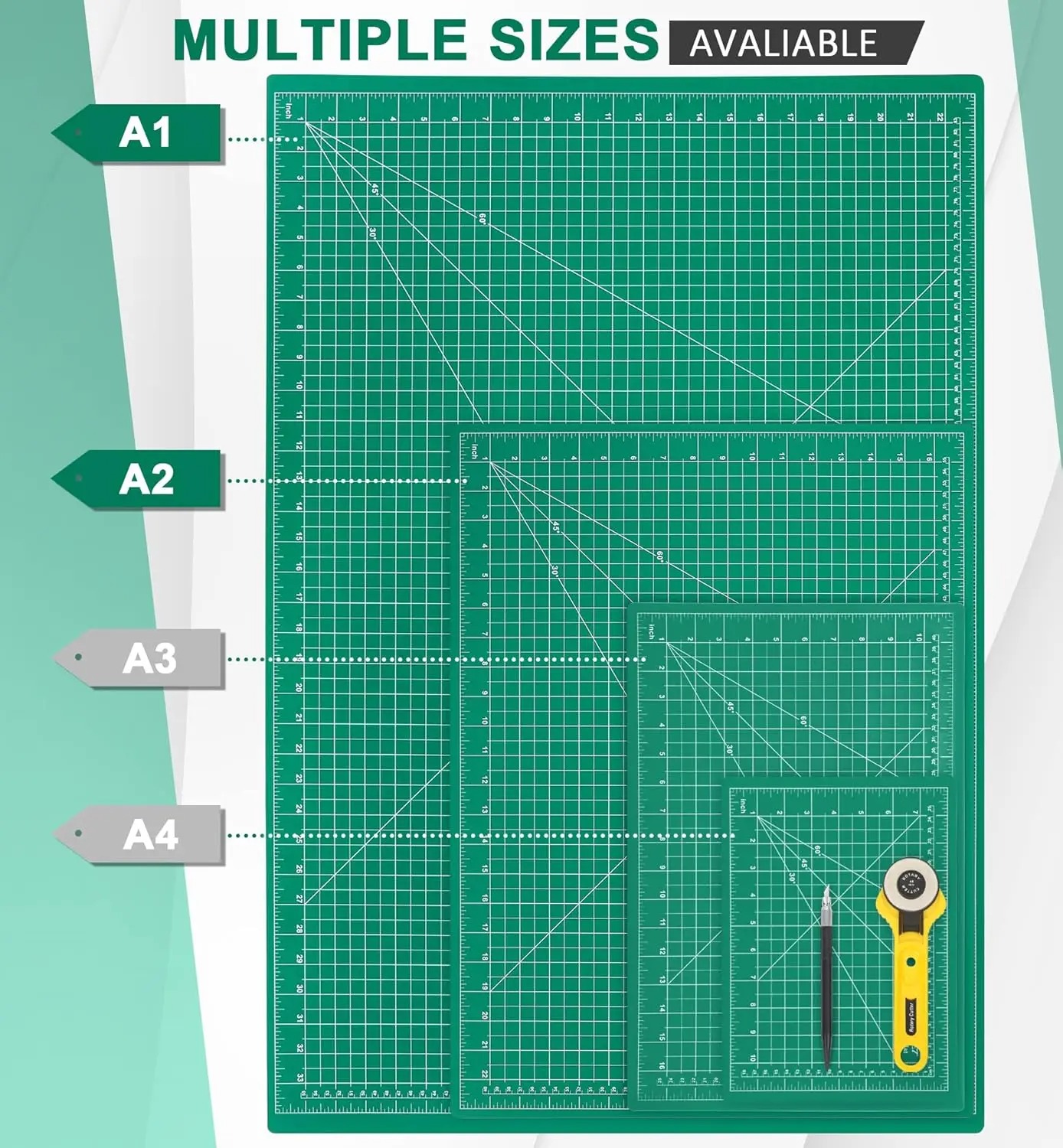 A2 A3 A4 A5 PVC Cutting Mat Do - مراجعة Cutting Mat Self Heal وسعره