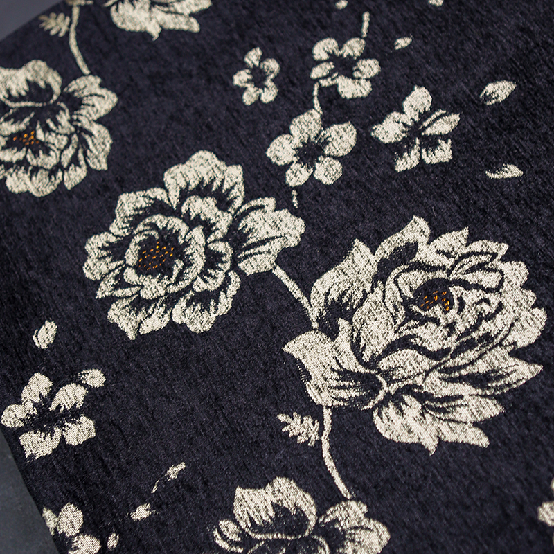 Black Gold Peony Jacquard Fabr - مراجعة Fabric Weight Set وسعره