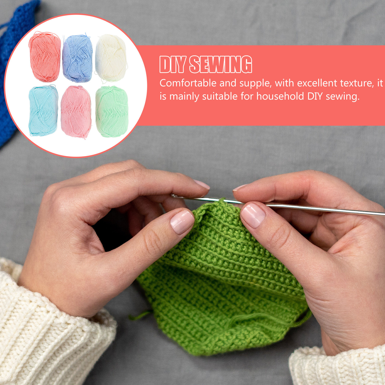 6 Rolls Crochet Yarn Lace Thre - مراجعة Sewing Roll وسعره
