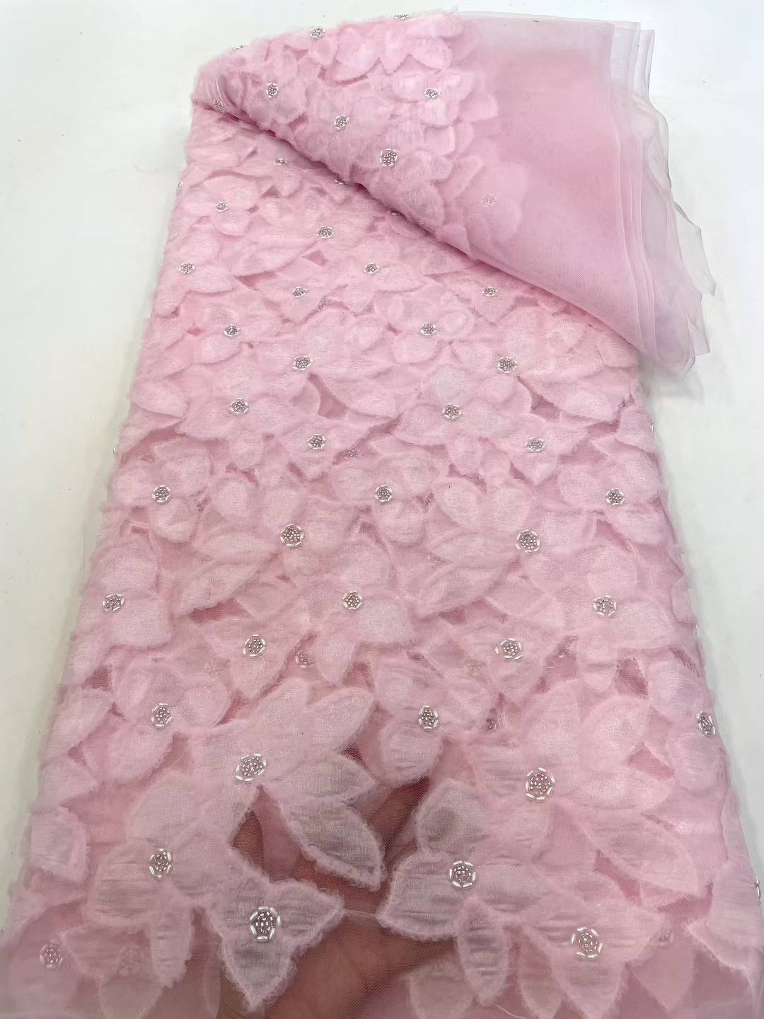 African Tulle Lace Fabric 2025 - مراجعة Sewing Embroidery Fabric وسعره