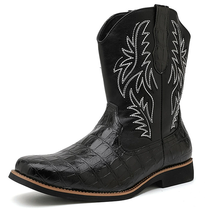 Retro wide toe Western cowboy  - مراجعة Sewing Embroidery Fabric وسعره