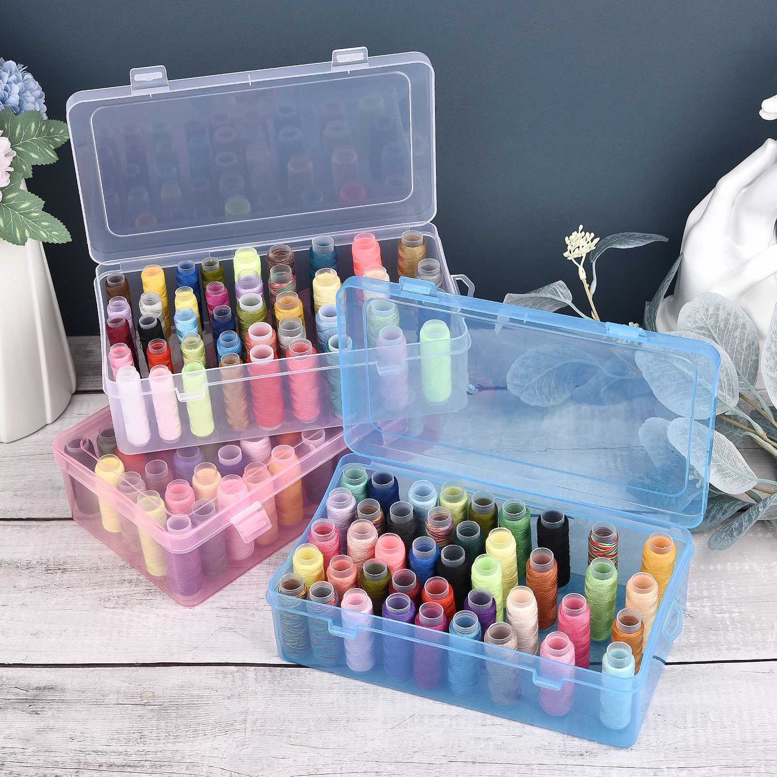 New 24 Grids Spool Organizer/4 - مراجعة Bobbin Organizer Box وسعره