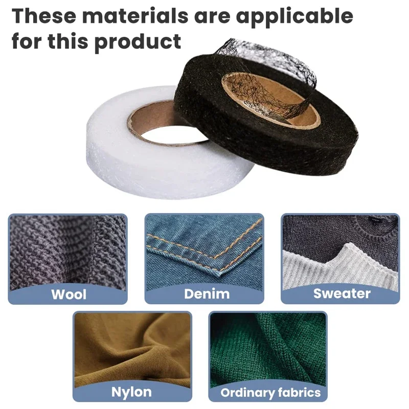 50M/Roll Double-sided Non-wove - مراجعة Hem Tape Fusible وسعره