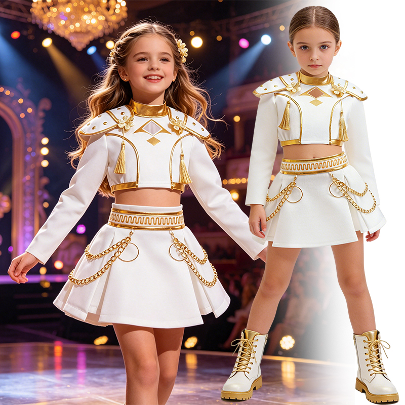 Girls White And Gold Cosplay C - مراجعة Shoulder Pad Set In وسعره
