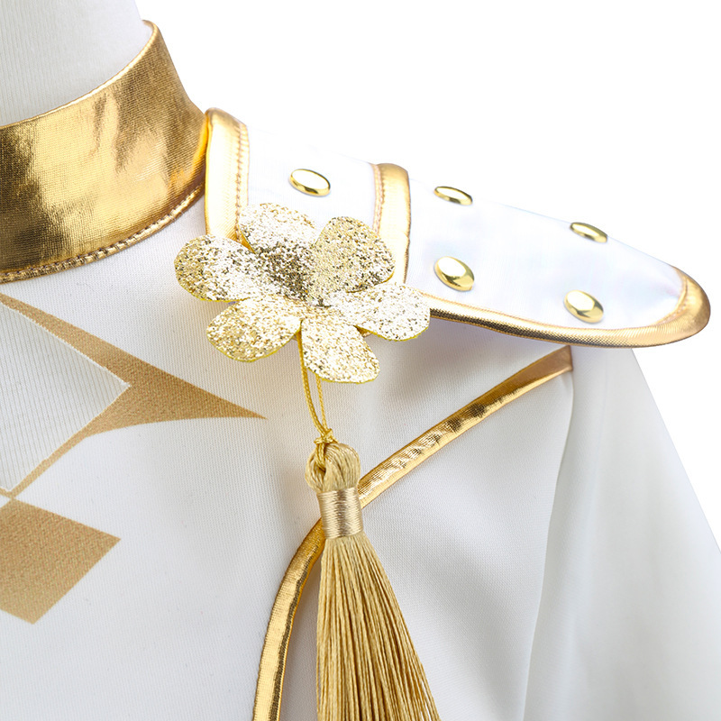 Girls White And Gold Cosplay C - مراجعة Shoulder Pad Set In وسعره