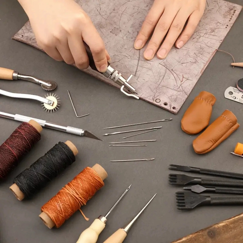 Shoe leather sewing kit with a - مراجعة Sewing Thread Production وسعره