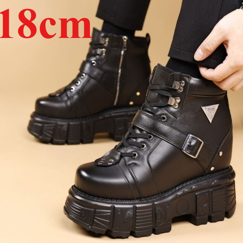 Genuine Leather Motorcycle Boo - مراجعة Sewing Garment وسعره