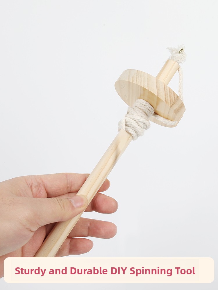 Wooden Spinning Mallet DIY Yar - مراجعة Sewing And Textile وسعره
