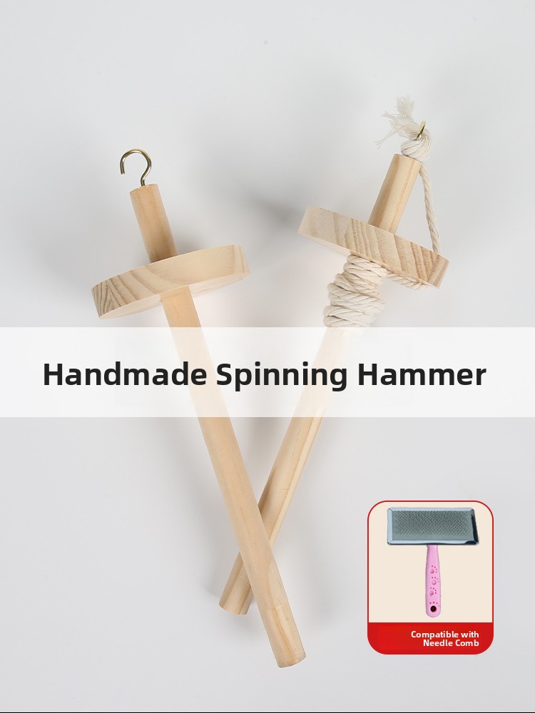 Wooden Spinning Mallet DIY Yar - مراجعة Sewing And Textile وسعره