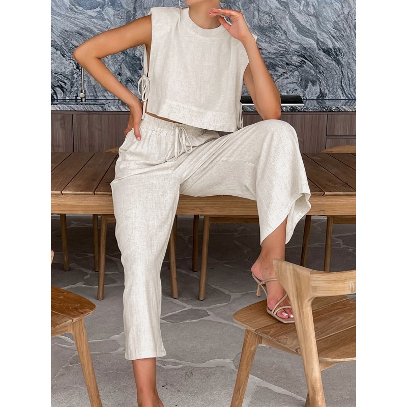 Fashion Cotton and Linen Suit  - مراجعة Shoulder Pad Set In وسعره