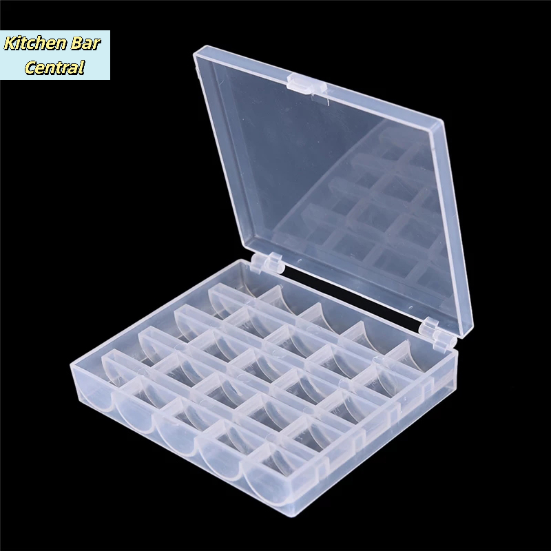【25 Spools Empty Bobbins Sewin - مراجعة Bobbin Organizer Box وسعره