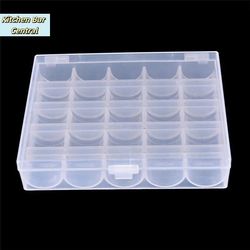 【25 Spools Empty Bobbins Sewin - مراجعة Bobbin Organizer Box وسعره