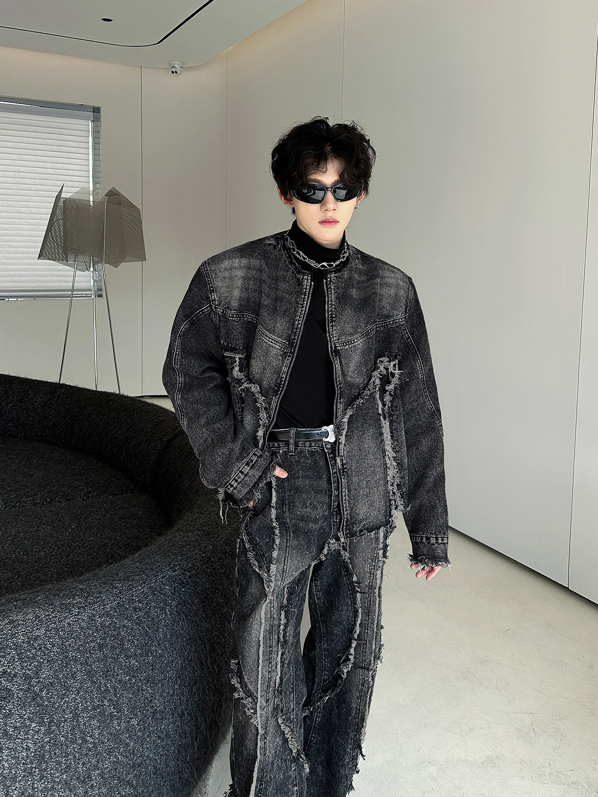 Retro Padded Shoulder Denim Ja - مراجعة Shoulder Pad Set In وسعره