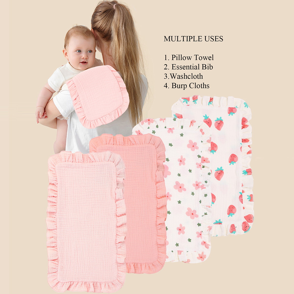 4Pcs/Set Cute Floral Prints So - مراجعة Shoulder Pad Set In وسعره