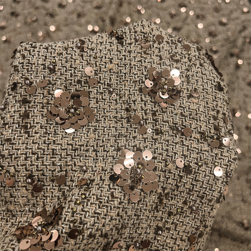 1 yard Heavy industry sequin e - مراجعة Sewing Embroidery Fabric وسعره