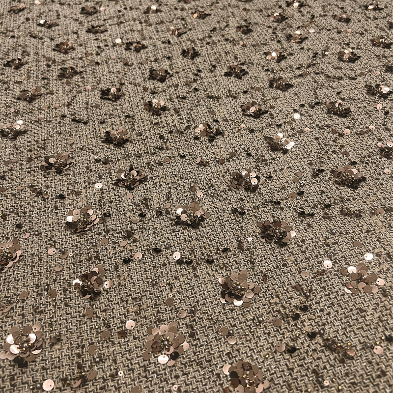 1 yard Heavy industry sequin e - مراجعة Sewing Embroidery Fabric وسعره