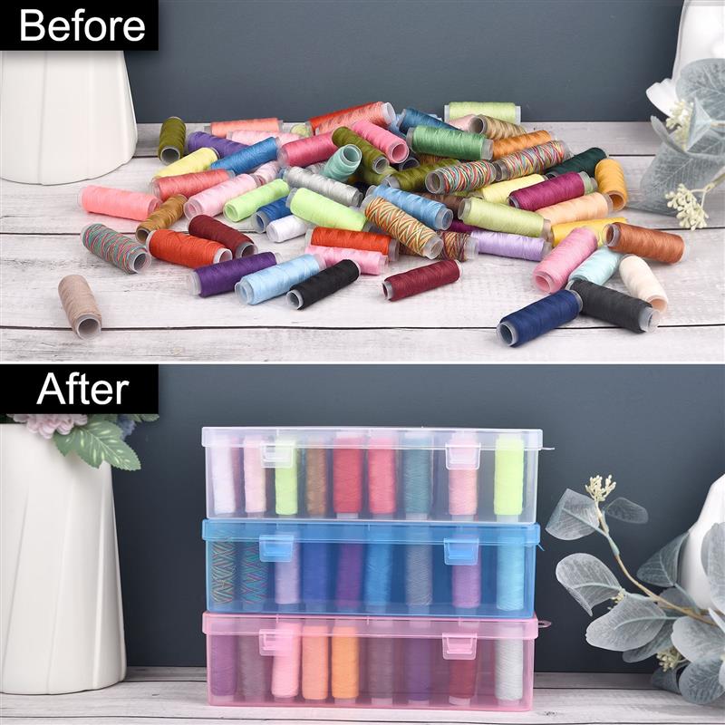 New 42 Axis Sewing Thread Stor - مراجعة Bobbin Organizer Box وسعره